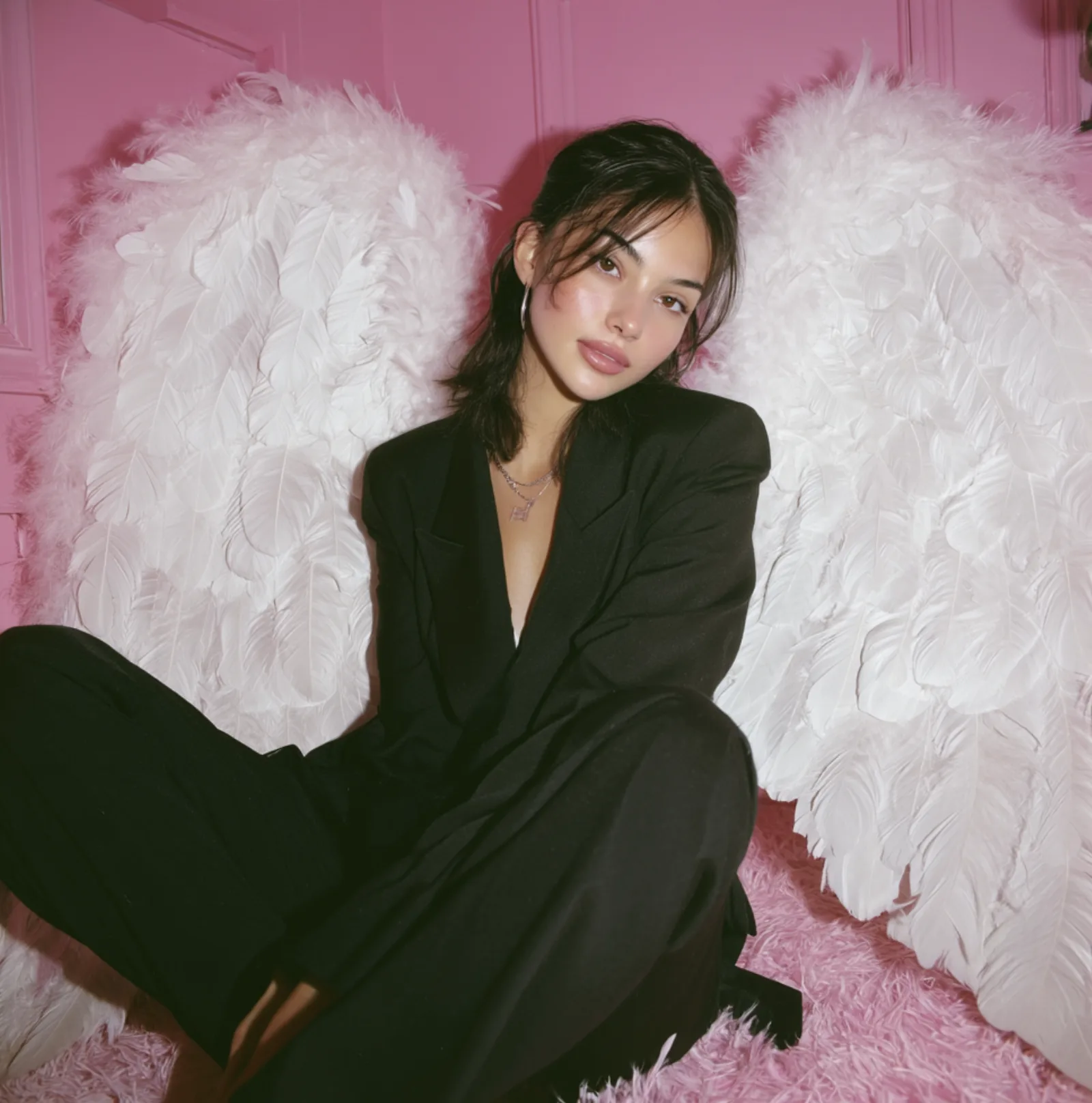 Neue weibliche Kunstfigur mit Engelsflügeln